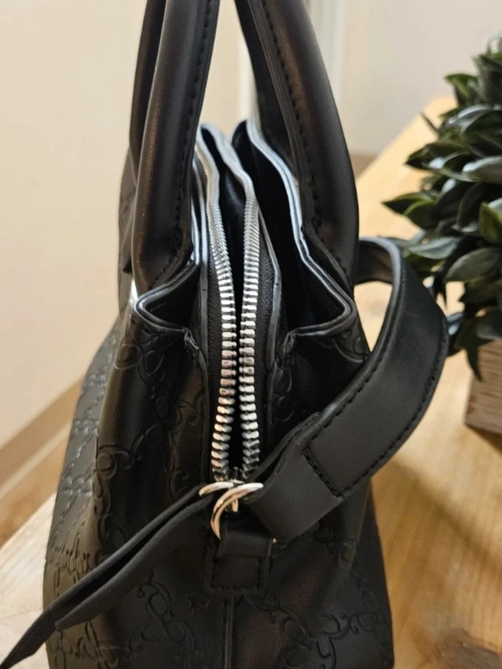 Nine West Women's Black Structured Satchel